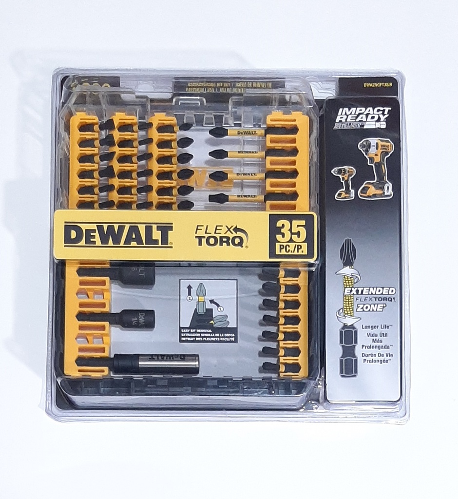 JGO PUNTAS BROCAS DEWALT 35 PZS