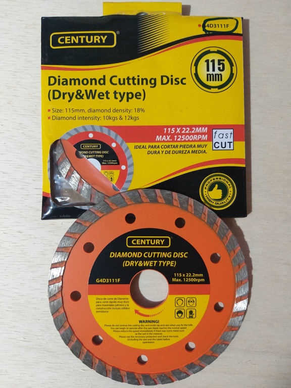 DISCO DIAMANTE 4 1/2 CENTURY TURBO DRY Y WET 115MM