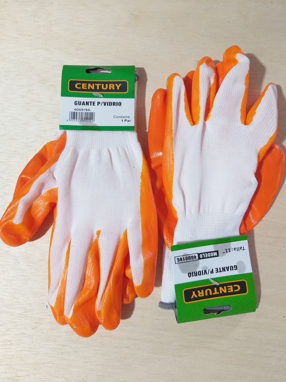 GUANTE NITRILO TRAB. POLIE NARANJA 11 T/MASTER CENTURY