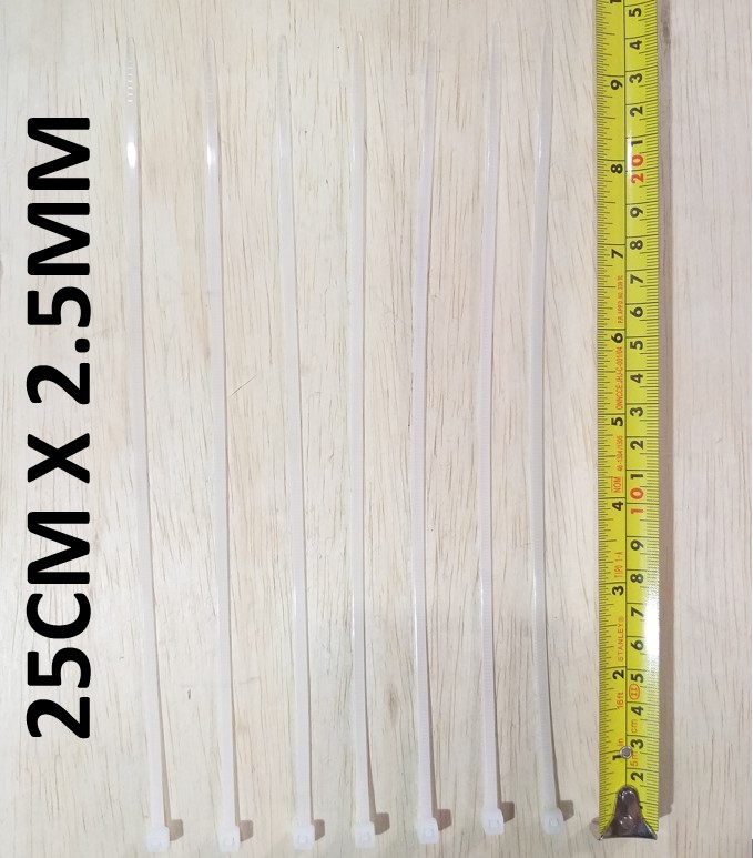 AMARRA PLASTICA 25CM X 2.5MM BLANCA ECOLED