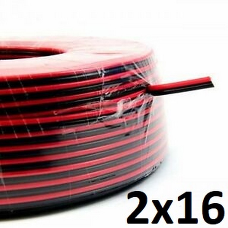 CABLE PARLANTE 2X16 MET.ROJO/NEGRO GRUESO