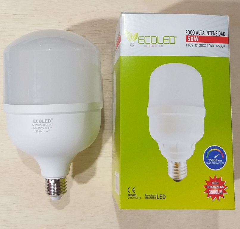 FOCO LED ECOLED 50W 110V D120X220MM 6500K