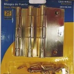 BISAGRA FANAL 3.5 X 3.5 DORADO OPACO SET 3 UNIDADES