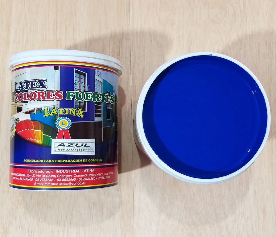 LATINA LATEX AZUL COLOR FUERTE GALON