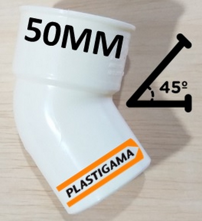 CODO 50 X 45 PLASTIGAMA