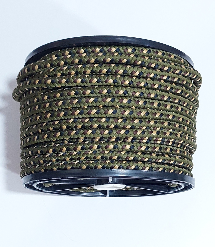 PIOLA TRENSADA POLIESTER 10MM 23MT X KG VERDE CAMUFLADA PONTE SELVA