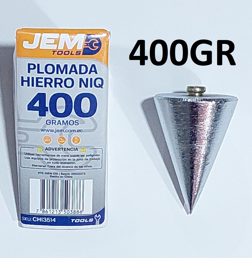 PLOMADA T/TROMPO 400 GRS JEM