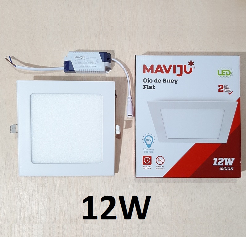 PANEL LED MAVIJU 12W P/EMPOT CUADRADO 6500K