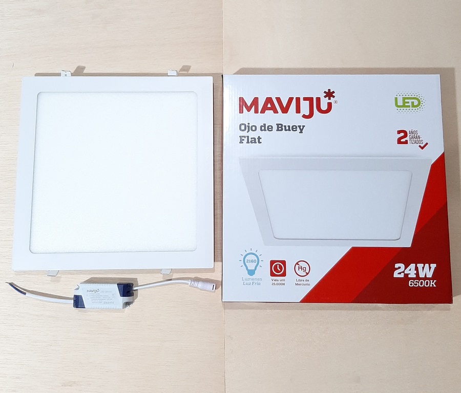 PANEL LED MAVIJU 24W P/EMPOT CUADRADO 6500K