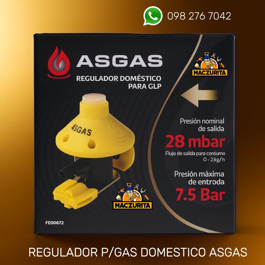 REGULADOR P/GAS VALVULA AGIPGAS DOMESTICO 2K