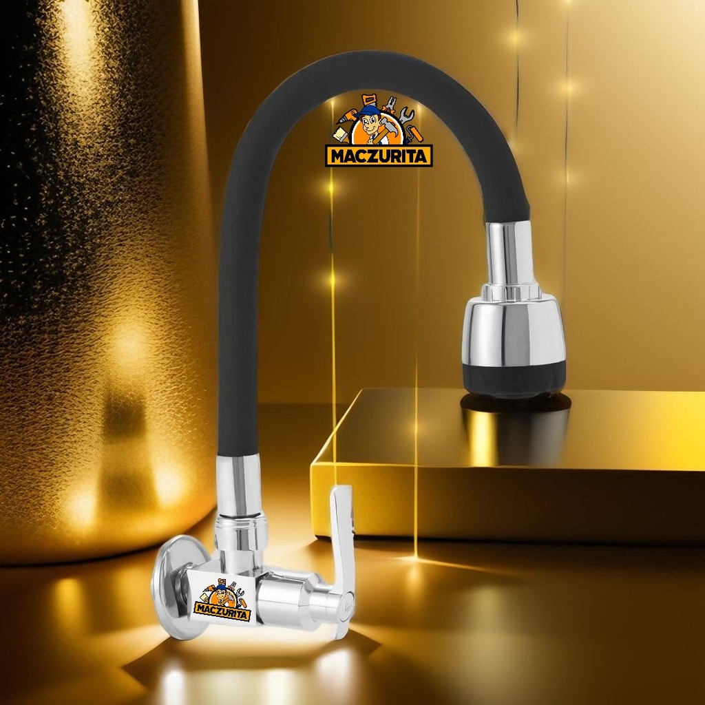 LLAVE FR. FLEX NEGRO C/DUCHA P/PARED FIORI