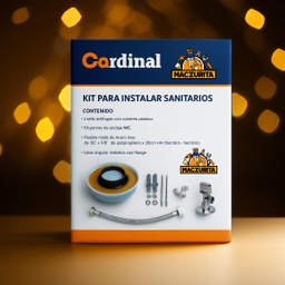 [4TD011I] KIT PARA INSTALAR SANITARIOS CARDINAL (TUBO AB + ANILLO D/CERA + TORNILLOS)