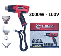 [CHI4784] PISTOLA DE CALOR EAGLE 2000W 110V 250L/MIN - 550L/MIN 350-550 EWG1996