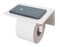 [125892] PAPELERA DE BAÑO C/REPISA BLANCA Y125892