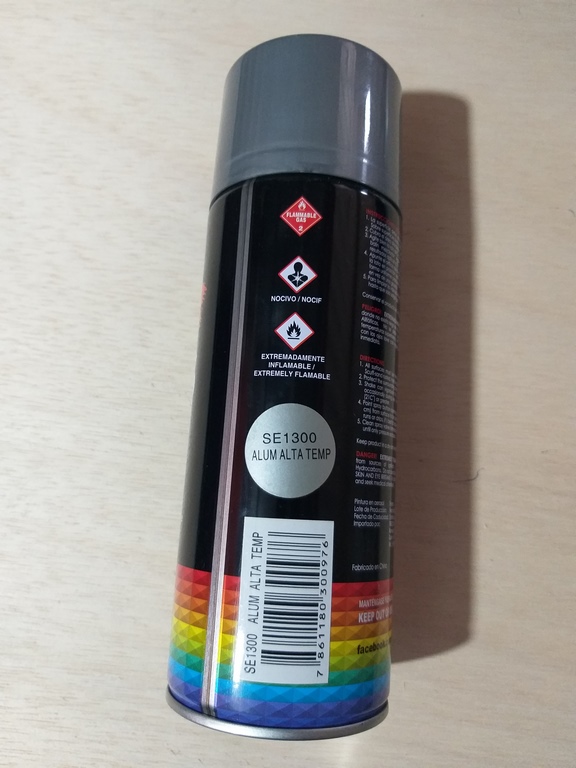 Spray de Aluminio. Imprimación Galvánica para Altas Temperaturas