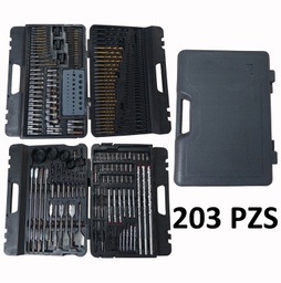 [0001192] MALETA NEGRA SET DE BROCAS 203PZS