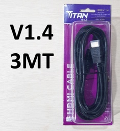 [103549] CABLE HDMI V1.4 NEGRO 3MT P/TV