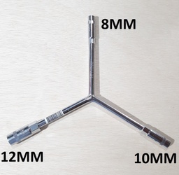 [110003] LLAVE EN Y CON TRES DADOS 8MM-10MM-12MM CRV110003