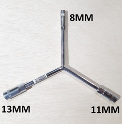 [110006] LLAVE EN Y CON TRES DADOS 8MM-11MM-13MM CRV110006