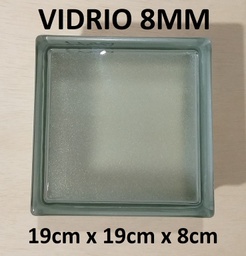 [18366] BLOQUE VIDRIO ARENADO 19X19X8CM V-8MM