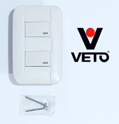 [283940] INTERRUPTOR VETO 2 SERV.3VIAS C/LUZ PILOTO BEIGE CONMUTADO