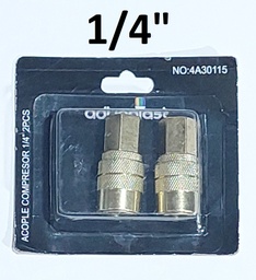 [4A30115] ACOPLE P/COMPRESOR 1/4´´ 2 PCS