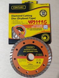 [4D3111G] DISCO DIAMANTE 4 1/2 CENTURY TURBO DRY Y WET 125MM