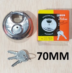[A70] CANDADO ANTICIZALLA ABUS 70MM REDONDO ACERO INOX 70M