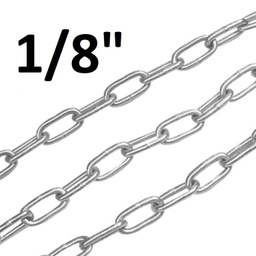 [CAG018] CADENA GALV 1/8 KILO CH. 4.25.MTR