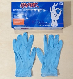 [G310246] GUANTE LATEX P/EXAMINAR MASTER CELESTE NITRILO TALLA M PAR