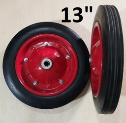 [T22500] RUEDA P/CARRETILLA 13´´ ROJA CMT